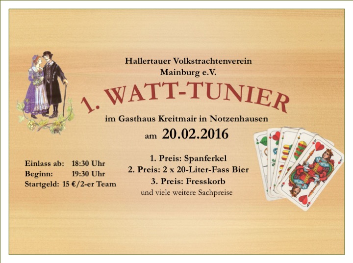 Watt-Tunier 2016 Plakat