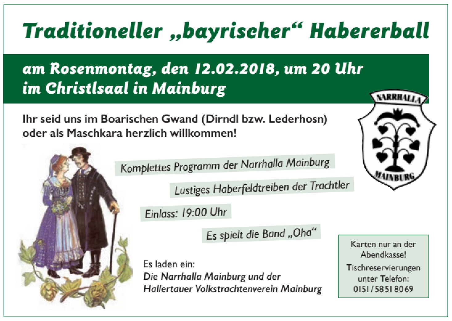 2018 Habererball Einladung