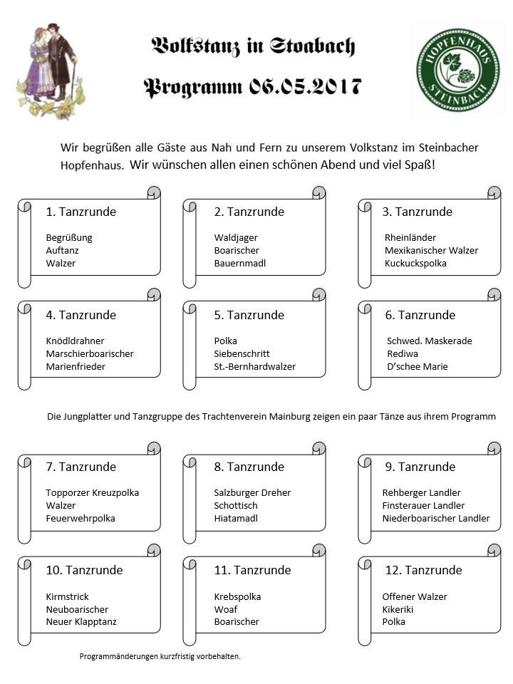 Programm Volkstanz 2017